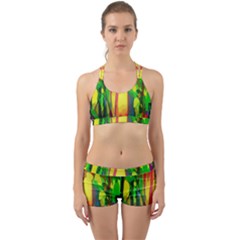 Abstract Vibrant Colour Botany Back Web Gym Set by Sapixe
