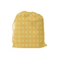 Pattern Background Texture Yellow Drawstring Pouch (Large) View2