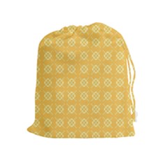 Pattern Background Texture Yellow Drawstring Pouch (xl) by Sapixe