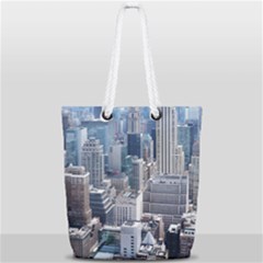 Manhattan New York City Full Print Rope Handle Tote (small) by Sapixe