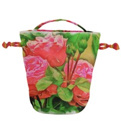 Figure Watercolor Art Nature Drawstring Bucket Bag by Sapixe