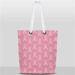 Pink Ribbon - Breast Cancer Awareness Month Full Print Rope Handle Tote (small) by Valentinaart