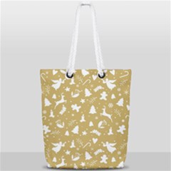 Christmas Pattern Full Print Rope Handle Tote (small) by Valentinaart
