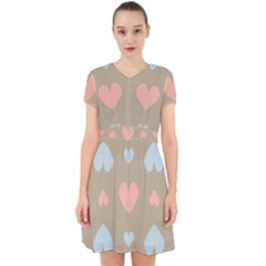Hearts Heart Love Romantic Brown Adorable In Chiffon Dress by Sapixe