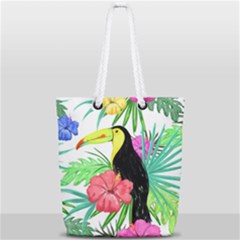 Leaves Tropical Nature Green Plant Full Print Rope Handle Tote (small) by Sapixe