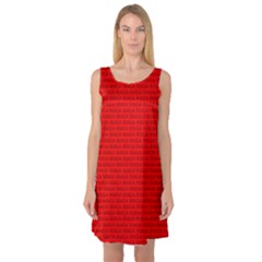 Maga Make America Great Again Usa Pattern Red Sleeveless Satin Nightdress by snek