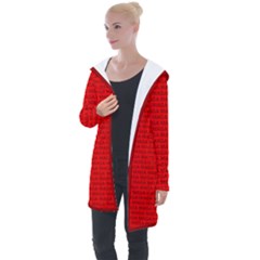 Maga Make America Great Again Usa Pattern Red Longline Hooded Cardigan by snek
