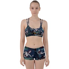 Wonderful Fmermaid With Turtle In The Deep Ocean Perfect Fit Gym Set by FantasyWorld7