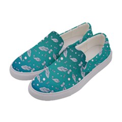 Under The Sea Paisley Pattern Women s Canvas Slip Ons by emilyzragz