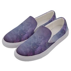 Orion Nebula Pastel Violet Purple Turquoise Blue Star Formation Men s Canvas Slip Ons by genx