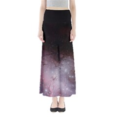 Eagle Nebula Wine Pink And Purple Pastel Stars Astronomy Full Length Maxi Skirt by genx