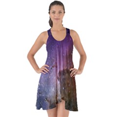 Carina Nebula Ngc 3372 The Grand Nebula Pink Purple And Blue With Shiny Stars Astronomy Show Some Back Chiffon Dress by genx