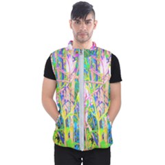 Abstract Oriental Lilies In My Rubio Garden Men s Puffer Vest by myrubiogarden