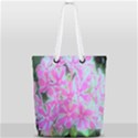 Hot Pink And White Peppermint Twist Garden Phlox Full Print Rope Handle Tote (Small) View1