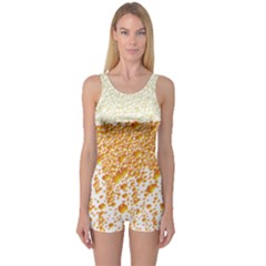Beer Head Foam Cool One Piece Boyleg Swimsuit by Wegoenart