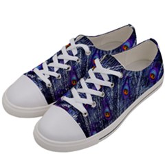 Peacock Feathers Color Plumage Women s Low Top Canvas Sneakers by Wegoenart