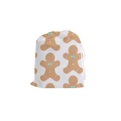 Pattern Christmas Biscuits Pastries Drawstring Pouch (small) by Simbadda