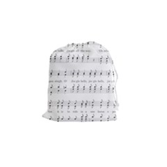 Jingle Bells Song Christmas Carol Drawstring Pouch (small) by Simbadda