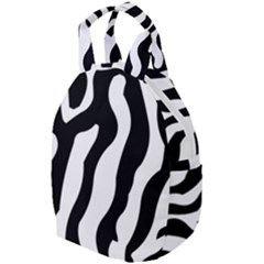 Zebra Horse Pattern Black And White Travel Backpacks by picsaspassion