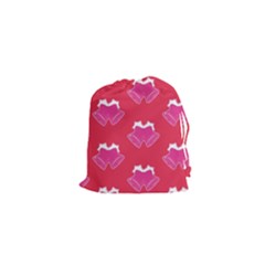 Christmas Red Pattern Reasons Drawstring Pouch (xs) by Wegoenart