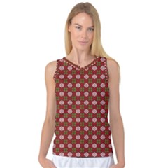 Christmas Paper Wrapping Pattern Women s Basketball Tank Top by Wegoenart