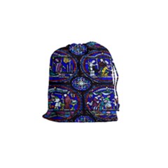 Church Window Canterbury Drawstring Pouch (small) by Wegoenart