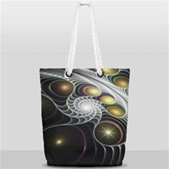Fractal Bulbs Fantasy Curve Full Print Rope Handle Tote (small) by Wegoenart