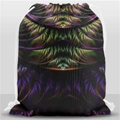 Fractal Colorful Pattern Fantasy Drawstring Bag (large) by Wegoenart
