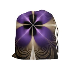 Fractal Glow Flowing Fantasy Drawstring Pouch (xl) by Wegoenart