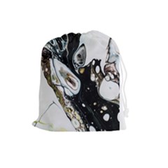 Abstract Structure Pattern Drawstring Pouch (large) by Wegoenart
