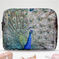Peacock Bird Colorful Plumage Make Up Pouch (large) by Wegoenart