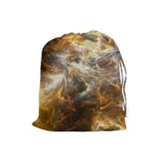 Fractal Background Color Colorful Drawstring Pouch (large) by Wegoenart