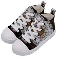 Dome Glass Architecture Glass Dome Kid s Mid-top Canvas Sneakers by Wegoenart