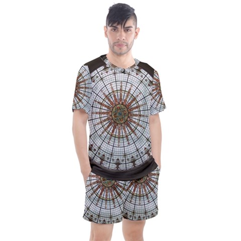 Dome Glass Architecture Glass Dome Men s Mesh Tee And Shorts Set by Wegoenart