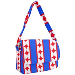 Stars Stripes July 4th Flag Blue Courier Bag by Wegoenart