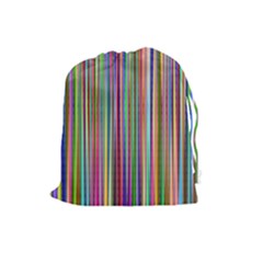 Striped Stripes Abstract Geometric Drawstring Pouch (large) by Wegoenart