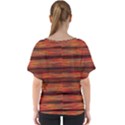 Colorful Abstract Background Strands V-Neck Dolman Drape Top View2