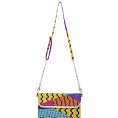 Background Abstract Memphis Mini Crossbody Handbag by Wegoenart
