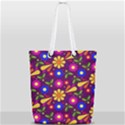 Pattern Illustration Background Full Print Rope Handle Tote (Small) View1