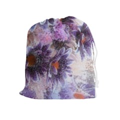 Flower Digital Art Artwork Abstract Drawstring Pouch (xl) by Wegoenart