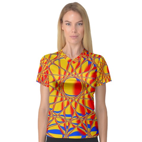 Graphic Design Graphic Design V-neck Sport Mesh Tee by Wegoenart