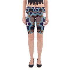 Cornflower Blues Yoga Cropped Leggings by WensdaiAmbrose