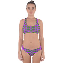 The Happy Eyes Of Freedom In Polka Dot Cartoon Pop Art Cross Back Hipster Bikini Set by pepitasart