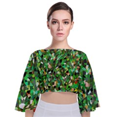 Sylvan Tie Back Butterfly Sleeve Chiffon Top by artifiart