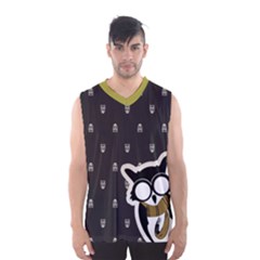 Yellow/black Owl Men s Basketball Tank Top by TransfiguringAdoptionStore