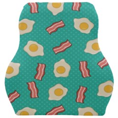 Bacon And Egg Pop Art Pattern Car Seat Velour Cushion  by Valentinaart