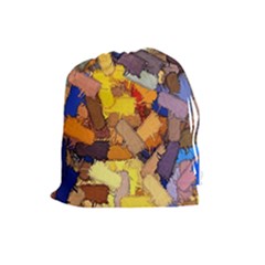 Texture Painting Plot Graffiti Drawstring Pouch (large) by Pakrebo