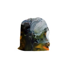 Art Abstract Painting Drawstring Pouch (small) by Pakrebo