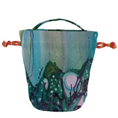 Abstract Art Modern Surreal Drawstring Bucket Bag by Pakrebo