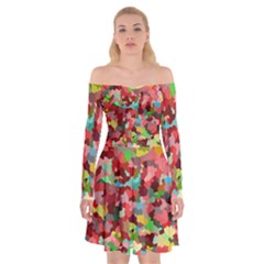 Redy Off Shoulder Skater Dress by artifiart
